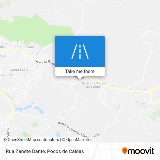 Rua Zanete Dante map