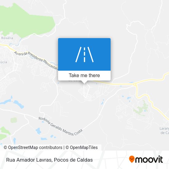 Rua Amador Lavras map