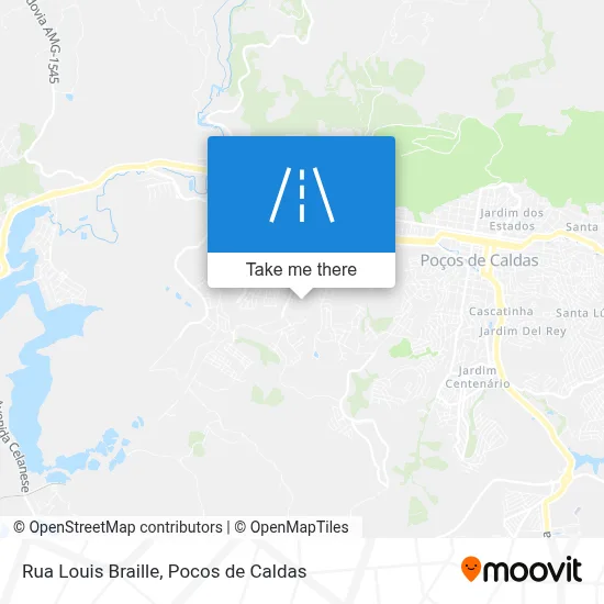 Rua Louis Braille map