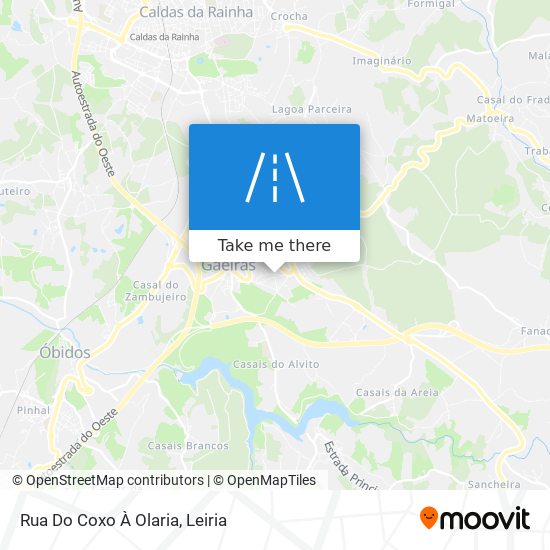 Rua Do Coxo À Olaria mapa