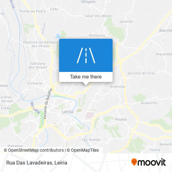 Rua Das Lavadeiras mapa