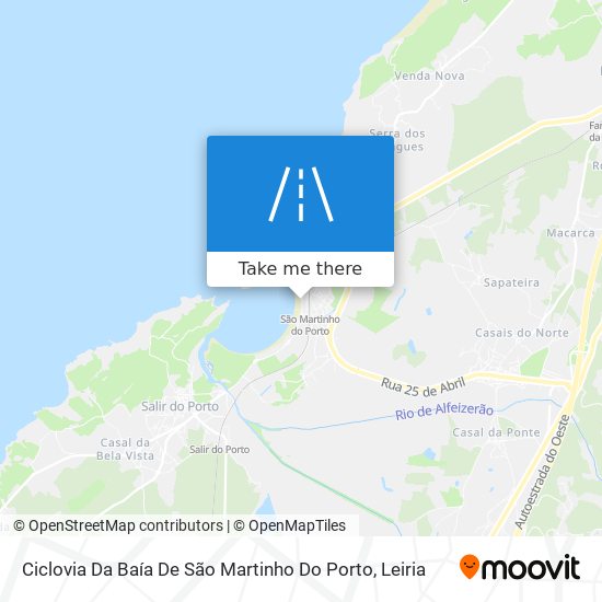 Ciclovia Da Baía De São Martinho Do Porto map