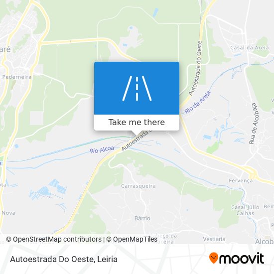 Autoestrada Do Oeste mapa