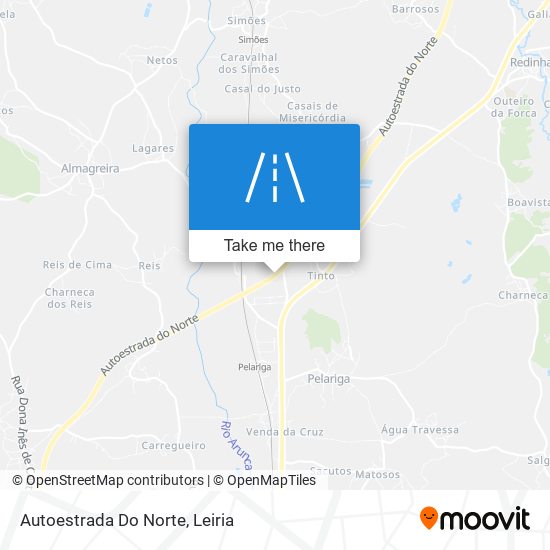 Autoestrada Do Norte mapa