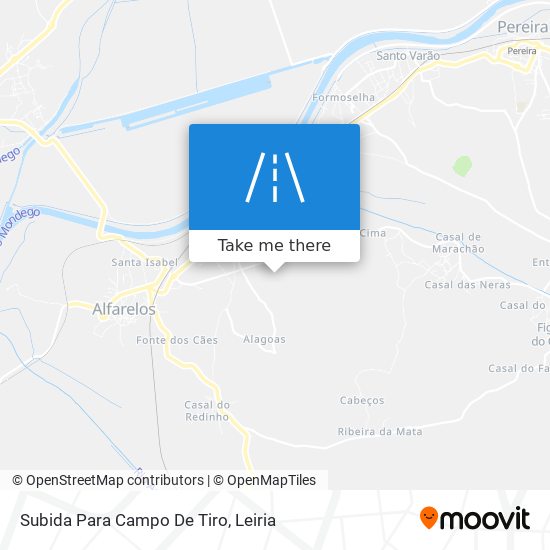 Subida Para Campo De Tiro map
