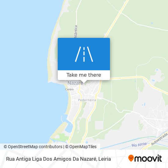 Rua Antiga Liga Dos Amigos Da Nazaré mapa