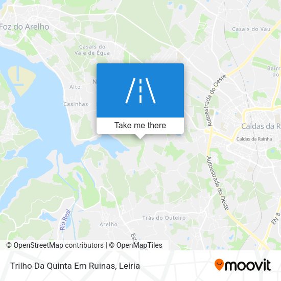 Trilho Da Quinta Em Ruinas mapa
