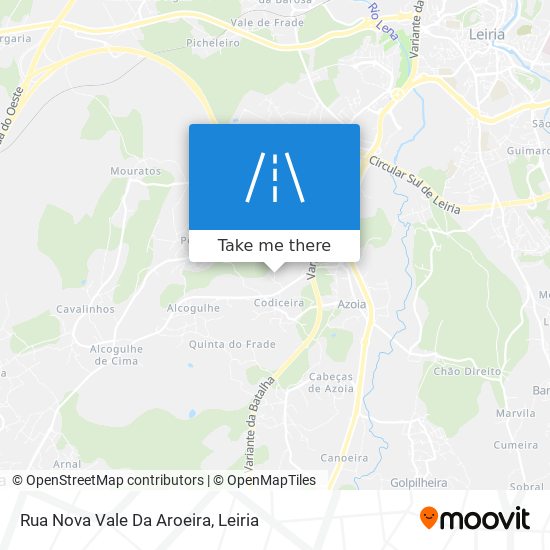 Rua Nova Vale Da Aroeira map