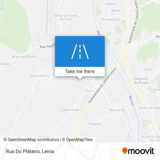 Rua Do Plátano mapa