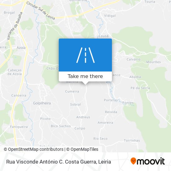 Rua Visconde António C. Costa Guerra mapa