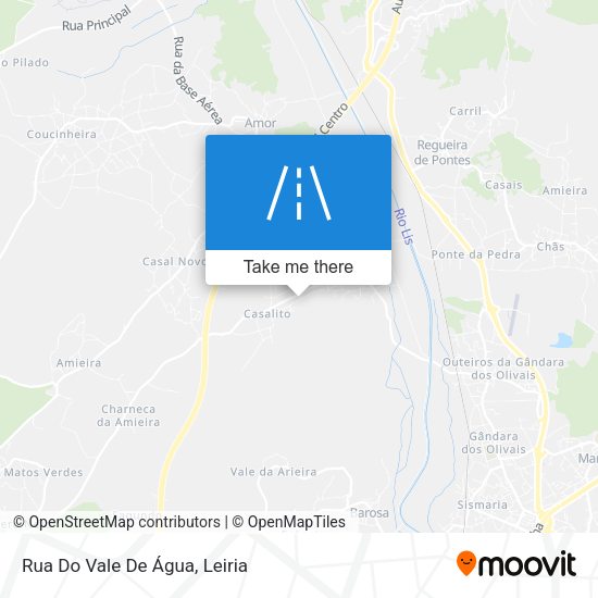 Rua Do Vale De Água map