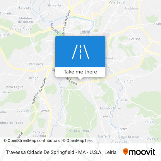 Travessa Cidade De Springfield - MA - U.S.A. map