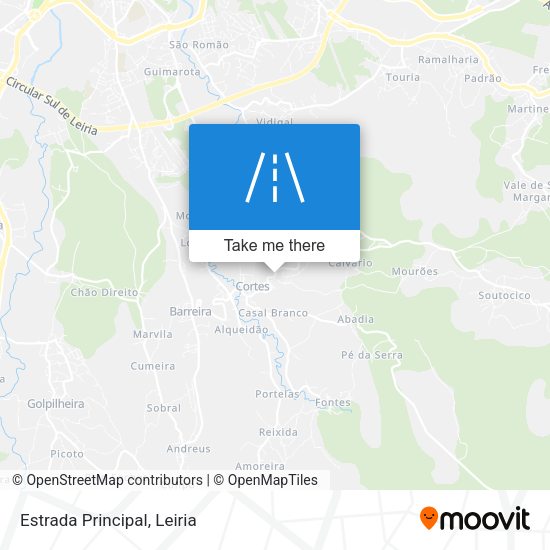 Estrada Principal mapa