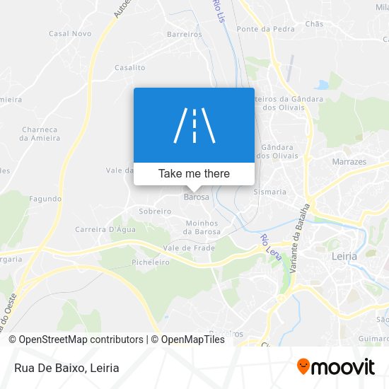 Rua De Baixo mapa
