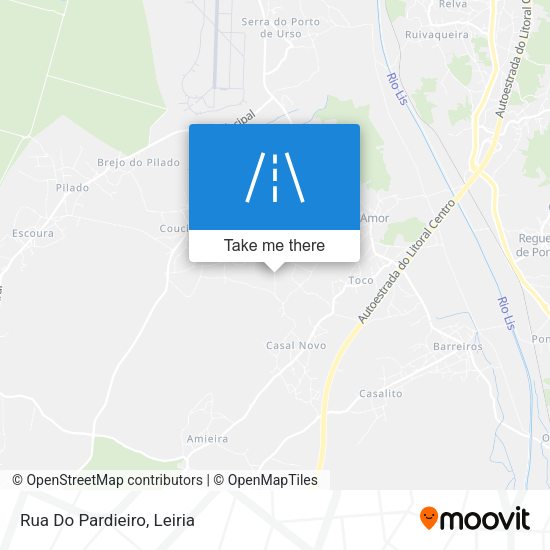 Rua Do Pardieiro mapa