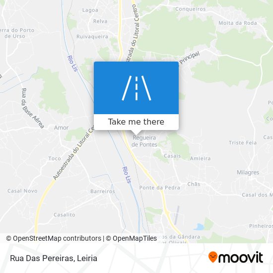 Rua Das Pereiras mapa