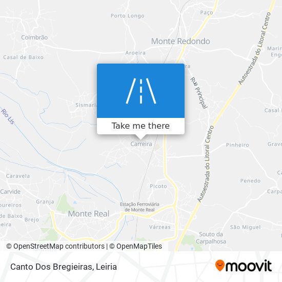 Canto Dos Bregieiras map