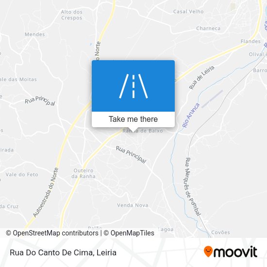 Rua Do Canto De Cima mapa