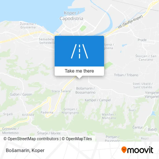 Bošamarin map