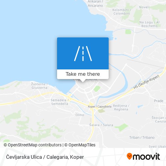 Čevljarska Ulica / Calegaria map