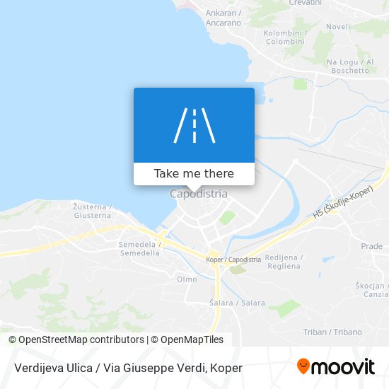 Verdijeva Ulica / Via Giuseppe Verdi map