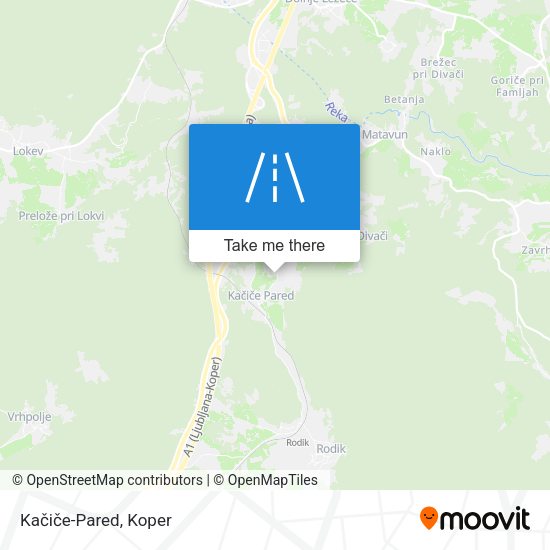Kačiče-Pared map