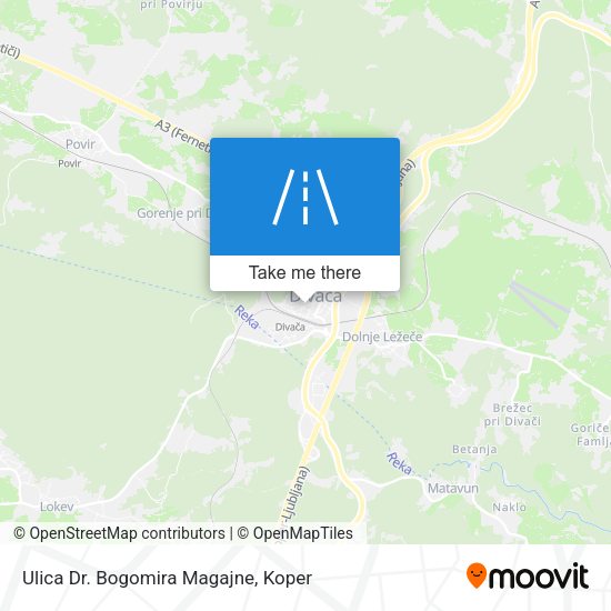 Ulica Dr. Bogomira Magajne map