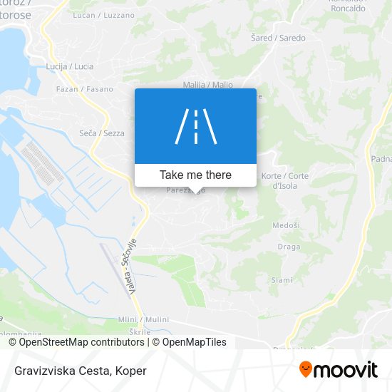 Gravizviska Cesta map