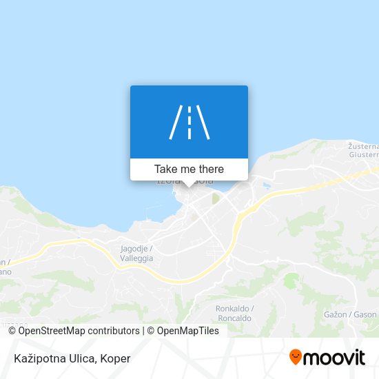 Kažipotna Ulica map