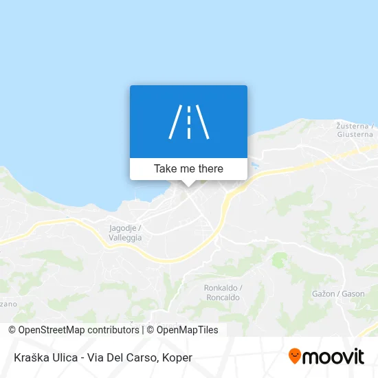 Kraška Ulica - Via Del Carso map