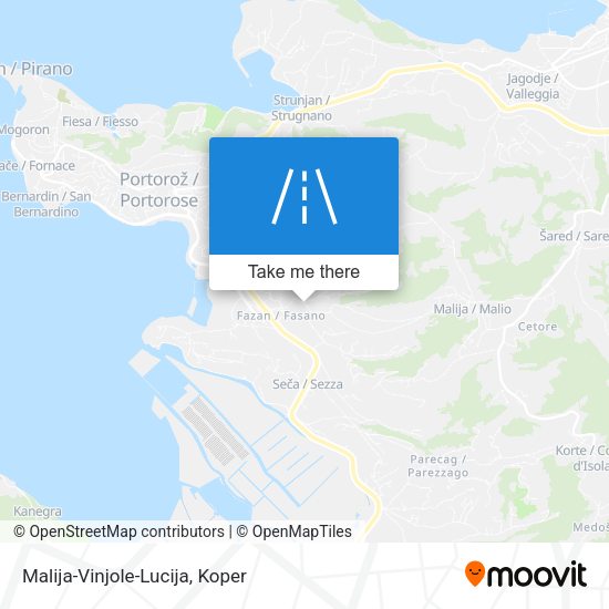 Malija-Vinjole-Lucija map