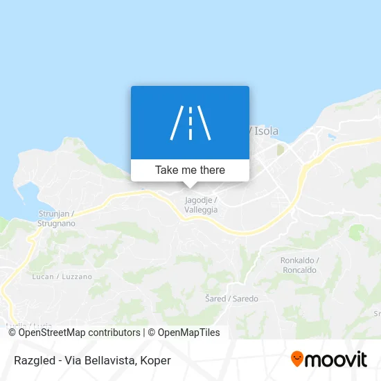 Razgled - Via Bellavista map