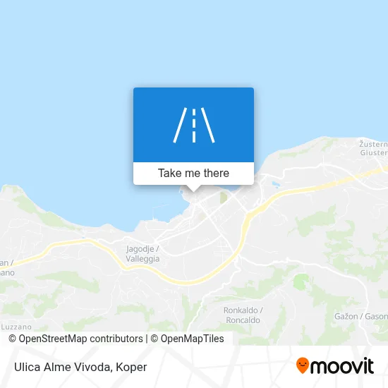 Ulica Alme Vivoda map