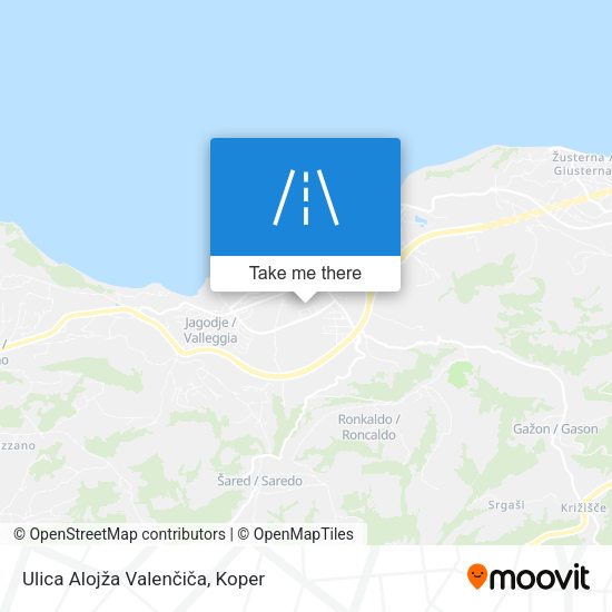 Ulica Alojža Valenčiča map