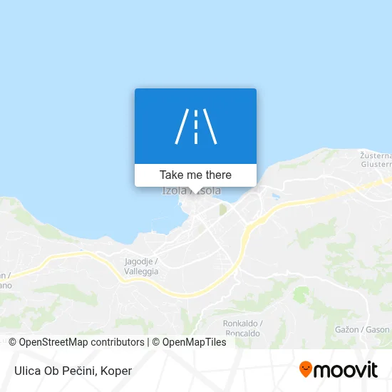 Ulica Ob Pečini map