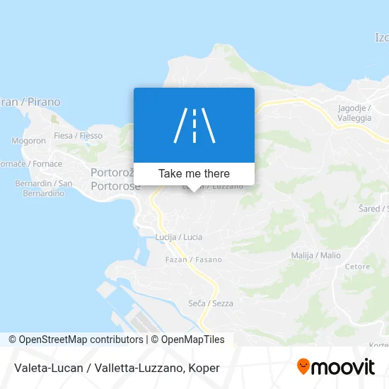 Valeta-Lucan / Valletta-Luzzano map