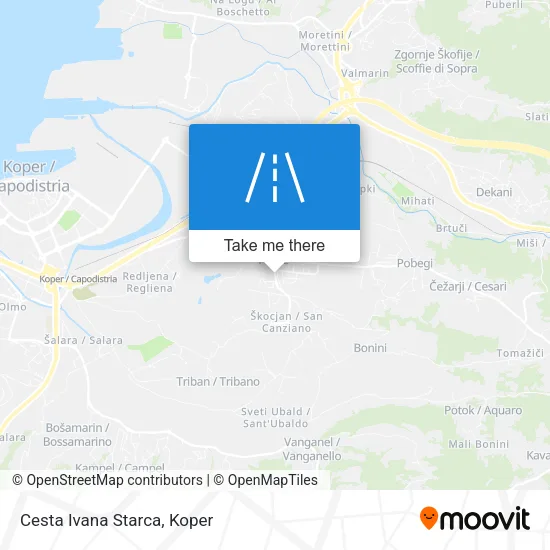 Cesta Ivana Starca map