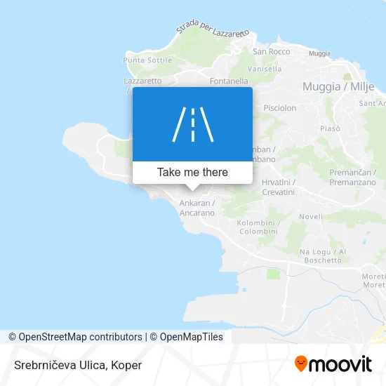 Srebrničeva Ulica map