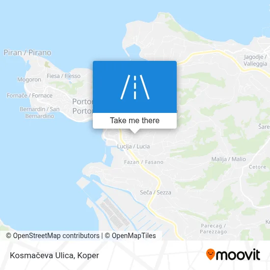 Kosmačeva Ulica map