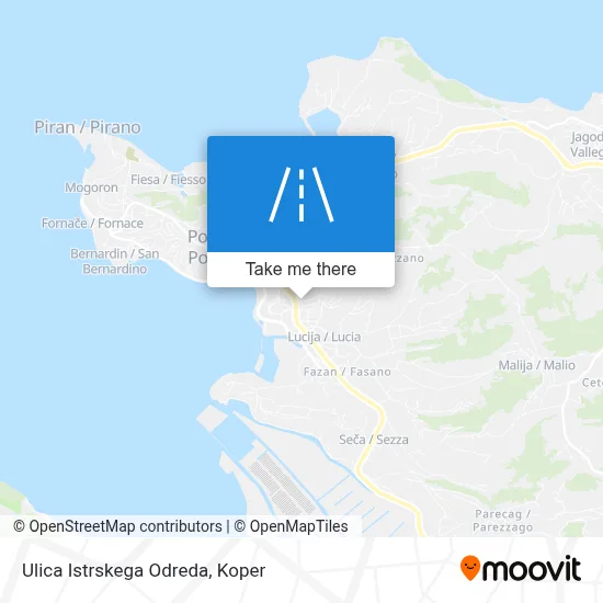 Ulica Istrskega Odreda map