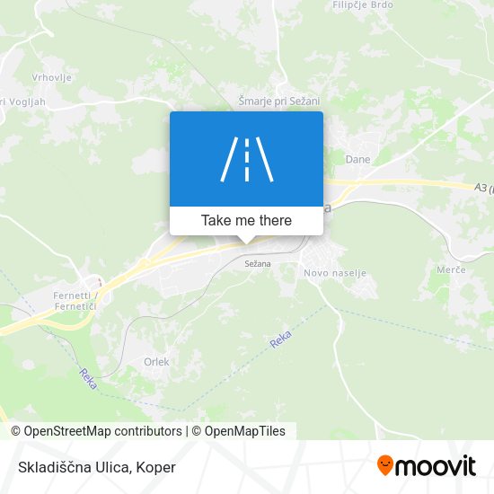 Skladiščna Ulica map