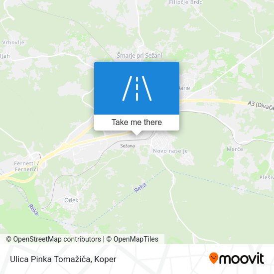 Ulica Pinka Tomažiča map