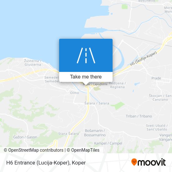 H6 Entrance (Lucija-Koper) map