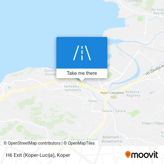 H6 Exit (Koper-Lucija) map