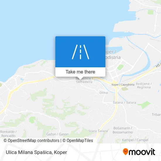 Ulica Milana Spašica map