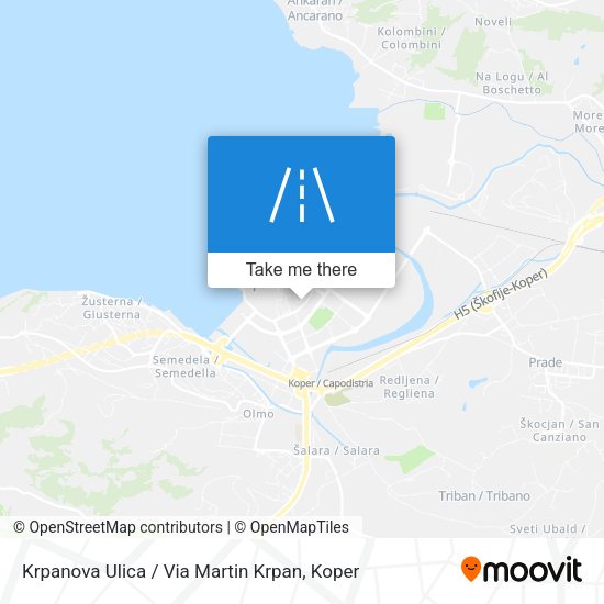 Krpanova Ulica / Via Martin Krpan map