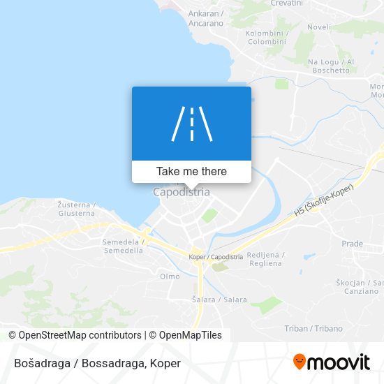 Bošadraga / Bossadraga map