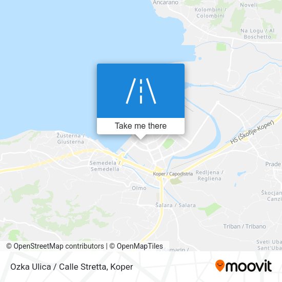 Ozka Ulica / Calle Stretta map