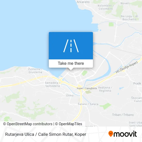 Rutarjeva Ulica / Calle Simon Rutar map