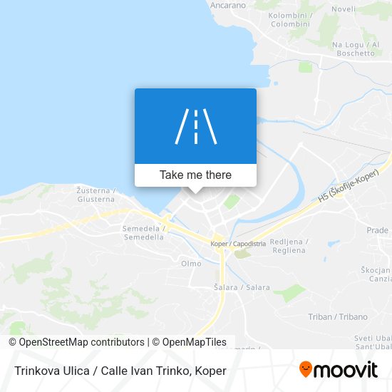 Trinkova Ulica / Calle Ivan Trinko map